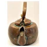 Vintage Copper Kettle and CYMRU Brass Lantern Duo