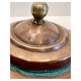 Vintage Copper Kettle and CYMRU Brass Lantern Duo