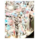 Colorful Decorative Glass Paperweight with Multi-Colored Inclusions