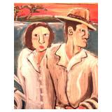 Nancy Thomas Signed 1994 "Summer" Art Plaque and 1995 "Angel with Stars" Plaque