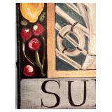 Nancy Thomas Signed 1994 "Summer" Art Plaque and 1995 "Angel with Stars" Plaque