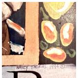Nancy Thomas Signed 1994 "Summer" Art Plaque and 1995 "Angel with Stars" Plaque