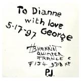 Henriot Quimper France Hand-Painted Ceramic Basket with Floral and Figural Design