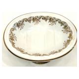 Vintage Gold Plated Tissue Box and Pair of Crystal Glass Candle Holders with Prisms and Soap Dish