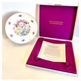 Set of 2 Vintage Decorative Plates and Porcelain Dolls, Floral Porcelain Frame, Candle Holder and Silver Tray