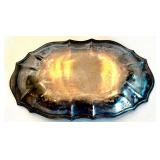 Set of 2 Vintage Decorative Plates and Porcelain Dolls, Floral Porcelain Frame, Candle Holder and Silver Tray