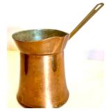 Set of Copper and Stainless Steel Cutter Melting Pots with Bowl and Saucer