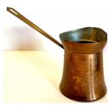 Set of Copper and Stainless Steel Cutter Melting Pots with Bowl and Saucer