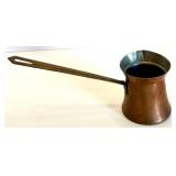 Set of Copper and Stainless Steel Cutter Melting Pots with Bowl and Saucer