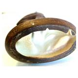 Set of 2 Vintage Chinese 3D Wall Panels, a Metal Butterfly Sculpture and Ceramic Bird Sculpture