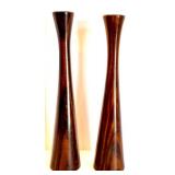 Mid-Century Modern Teak Decor Set - Candlestick Holders, Tray, Salt & Pepper Shakers by WMF and Utensils