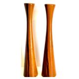 Mid-Century Modern Teak Decor Set - Candlestick Holders, Tray, Salt & Pepper Shakers by WMF and Utensils
