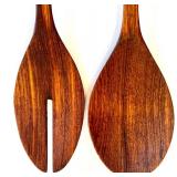 Mid-Century Modern Teak Decor Set - Candlestick Holders, Tray, Salt & Pepper Shakers by WMF and Utensils