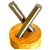 Mid-Century Modern Teak Decor Set - Candlestick Holders, Tray, Salt & Pepper Shakers by WMF and Utensils