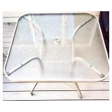 Outdoor Patio Set with Glass Table and 4 Reversible Cushioned Chairs