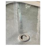 Outdoor Patio Set with Glass Table and 4 Reversible Cushioned Chairs