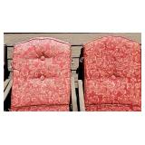 Outdoor Patio Set with Glass Table and 4 Reversible Cushioned Chairs