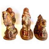 Vintage 17-Piece Nativity Set with Illuminated Stable