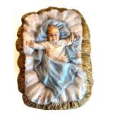 Vintage 17-Piece Nativity Set with Illuminated Stable