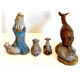 Vintage 17-Piece Nativity Set with Illuminated Stable