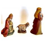 Vintage 17-Piece Nativity Set with Illuminated Stable