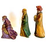 Vintage 17-Piece Nativity Set with Illuminated Stable