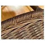 Set of 3 Wicker Bar Stools with Metal Frames