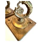 Pair of Vintage Brass Candle Wall Sconces