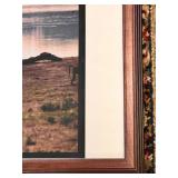 Framed Wildlife Photo of African Antelopes by the Water