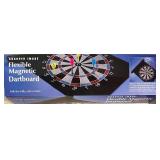 Carrom Game Board Set with Magnetic Dartboard