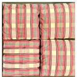 Ralph Lauren Plaid Wingback Armchair with Matching Cushions