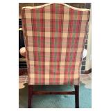 Ralph Lauren Plaid Wingback Armchair with Matching Cushions