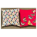 Collection of 7 Decorative Throw Pillows with Assorted Patterns