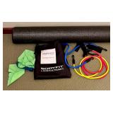 BodyFit Exercise Set with Bench, Gym Ball, Foam Roller, and Resistance Bands