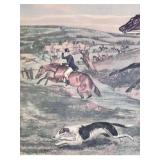Pair of Horse Hunting Scene Prints by H F Dendy Sadler with COA