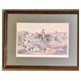 Pair of Framed Vintage Hunting Prints - "The Death" & "Returning From The Hunt" with COA