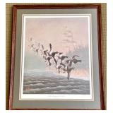 "Feathered Jets from the North" by Les C. Kouba Framed Print