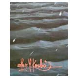 "Feathered Jets from the North" by Les C. Kouba Framed Print