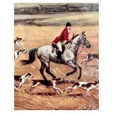 Framed Equestrian Hunting Scene Print by The Bombay Company