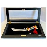 Decorative German-Made Genghis Khan Replica Dragon Handle Tanto Dagger with Display Case