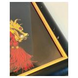 Decorative German-Made Genghis Khan Replica Dragon Handle Tanto Dagger with Display Case