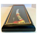 Decorative German-Made Genghis Khan Replica Dragon Handle Tanto Dagger with Display Case
