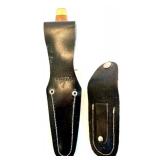 Collection of 5 Knives with Sheaths Including Barlow and Decorated Handles