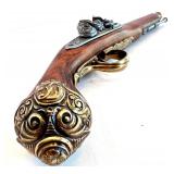 Decorative Vintage Denix Replica Flintlock Pistol and a Scabbard