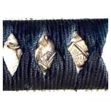 Decorative Katana Sword with Dragon Motif and Black Sheath