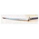Decorative Katana Sword with Dragon Motif and Black Sheath