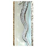 Decorative Katana Sword with Dragon Motif and Black Sheath