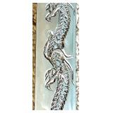 Decorative Katana Sword with Dragon Motif and Black Sheath