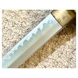 Decorative Katana Sword with Dragon Motif and Black Sheath