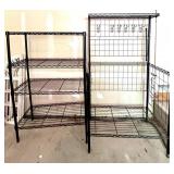 Set of 2 Wire Shelving and Rack Units